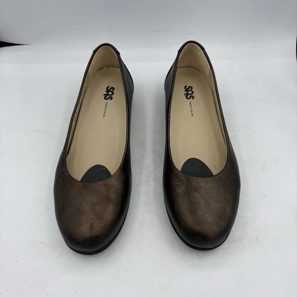 SAS Shoes Womens‎ Size 11 M Scenic Ballet Flats Loafers Bronze Metallic Comfort